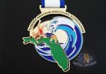 Customized Taekwondo Or wrestling Metal Award Medals with Sublimated Ribbon
