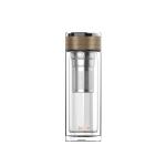 BPA FREE Insulation Glass Tea Bottles With Stainless Steel Tea Strainer