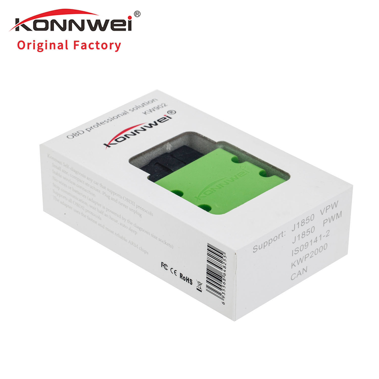 Engine RPM Iphone Automotive Scan Tool KONNWEI KW902 Wifi Elm327 Obd2 Bluetooth Pin
