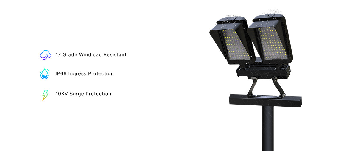 Rotatable Outdoor Basketball Court Lights 600W High Power Sport Light IK08