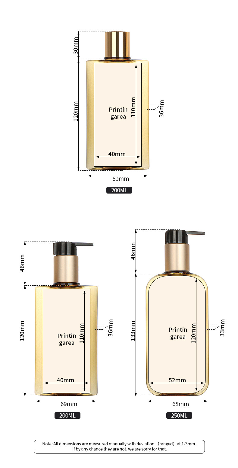 Hot Stamping Disc Cap Bottle , Square Lotion Pump Bottles 69mm Diameter