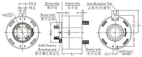 Through Hole Slip Ring slip ring_through hole slip ring connector