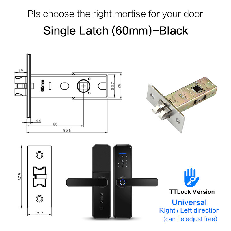 Tuya Wifi Fingerprint Smart Door Lock Waterproof App Remote Control Lock