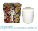 Japanese Funeral Wooden Urn Bone Box And Bag With Flower Pattern Funeral