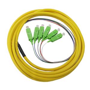 China 6F Fanout Single Mode Fiber Pigtails , High Performance SM Sc Apc Pigtail on sale