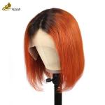 Customized Color Bob Wig Human Brazilian Hair Wigs Lace Front Wig