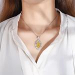 925 Sterling Silver CZ Jewelry Radiant Cut Created Yellow Diamond Blue Topaz
