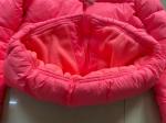 Pink Girl's Padded Coats Children's Winter Clothes 100% Polyester