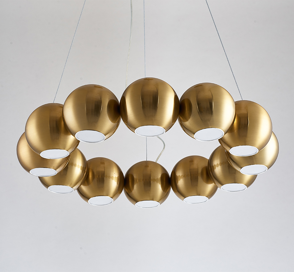 Round sphere led chandelier for living room bedroom table dining room hanging lamp(WH-MI-319)