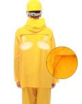 Yellow Safety Raincoat Reflective Pvc Polyester Raincoat Workwear