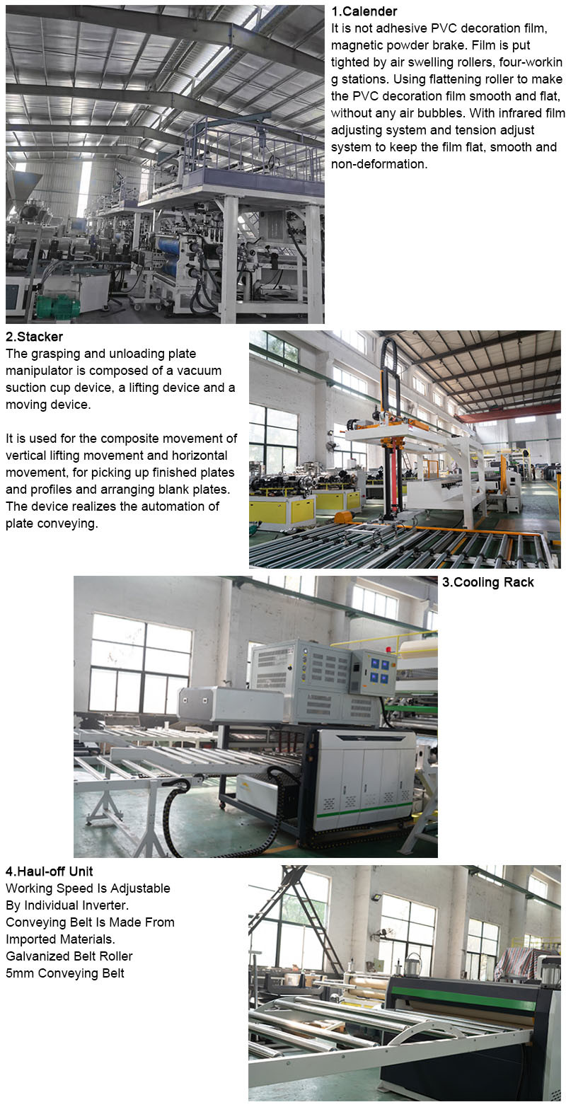 650 To 800KG/H Spc PVC Floor Extruder Plastic Spc Flooring Extrusion Line Production Line