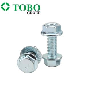 Quality High Quality DIN6921 M6 M8 M10 Carbon Steel Hexagon Serrated Flange Bolt Nut wholesale
