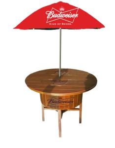 Quality China LFurniture Wood Table with Ice Box and Beach Umbrella-16 wholesale