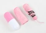 Anti - Uv 4 Fold Mini Pocket Umbrella , Manual Open Lightweight Travel Umbrella