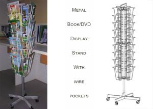 Quality 3 Sides Iron Wire Metal Book Display Stand For Magazines And Books Customized Size wholesale