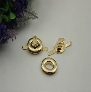 Quality Manufacturing light gold zinc alloy oval shape handbag twist lock wholesale