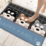 Crystal Velvet Cartoon Bathroom Waterproof Carpet Anti Slip Kitchen Mat