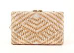 Handmade Full Gold Crystal Rhinestone Evening Bags With Metal Frame