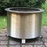 Wood Charcoal Round Smokeless Fire Pit 19.5 Inch Stainless Steel Outdoor Stove