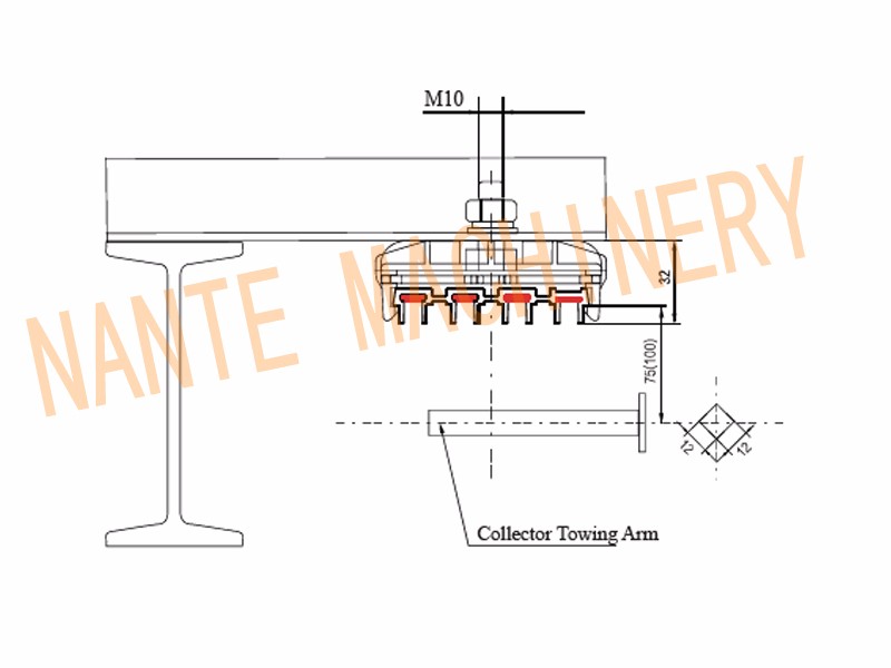 Seamless / Multipole High Tro Reel System Crane Components / Conductor Rails