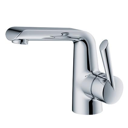 Modern Deck Mounted Basin Mixer Faucet / Single Hole Chrome Basin Mixer Taps HN
