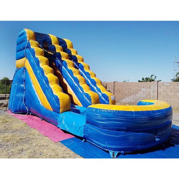 Adult Kids Inflatable Water Slip And Slide Commercial Dual Lane Inflatable