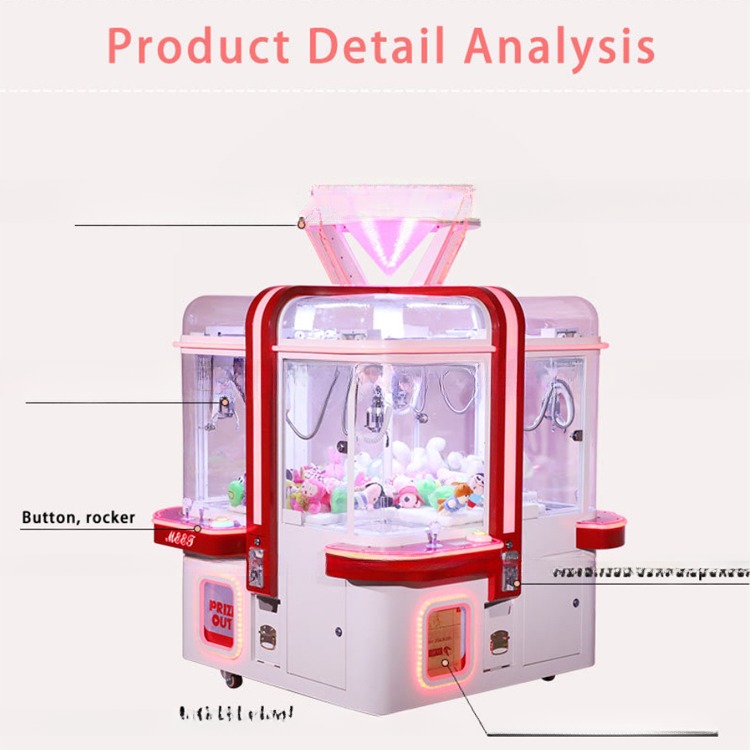 Dreamland coin operated cube doll game machine 4 players coin operated gift prize machine candy boutique game machine