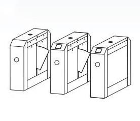 Quality Anti Intrusion Metro 650mm Flap Barrier Gate Entrance wholesale