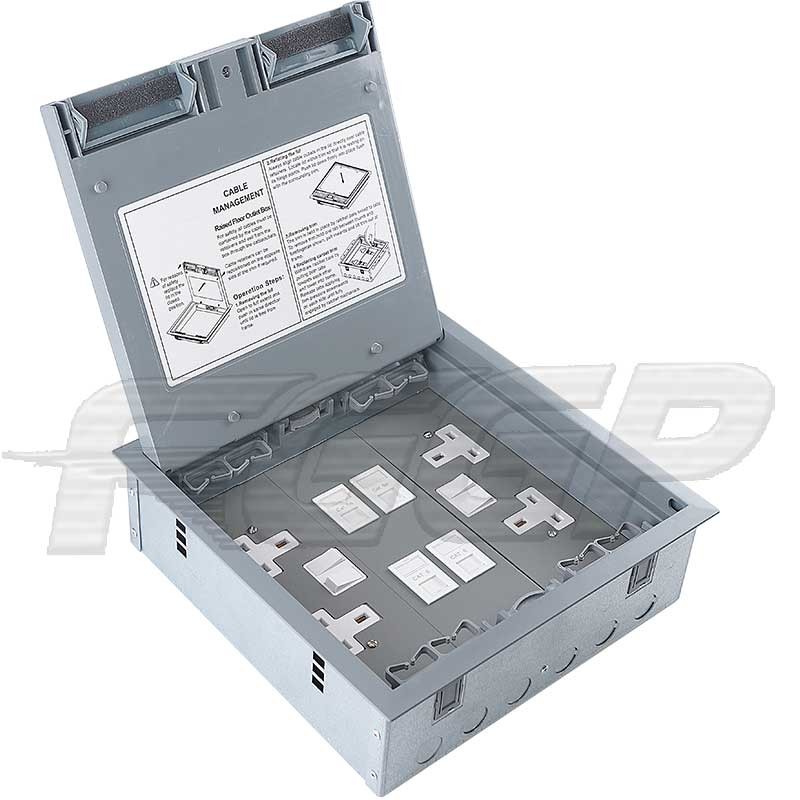 Residential Waterproof Recessed Floor Box 20A Electrical Raised Floor Box