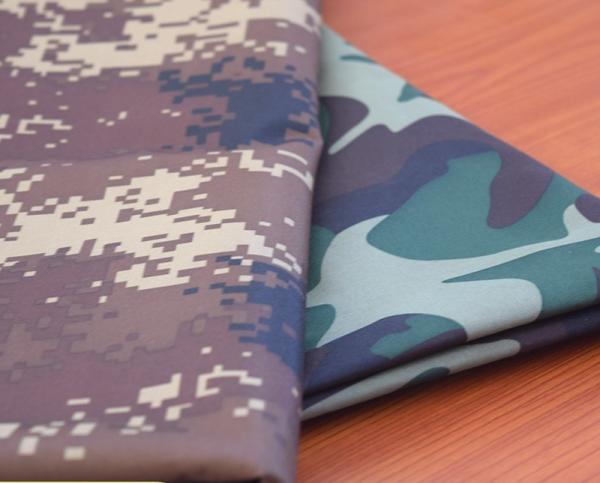Composite Polyester Camo Material Fabric , Printed Waterproof Camouflage
