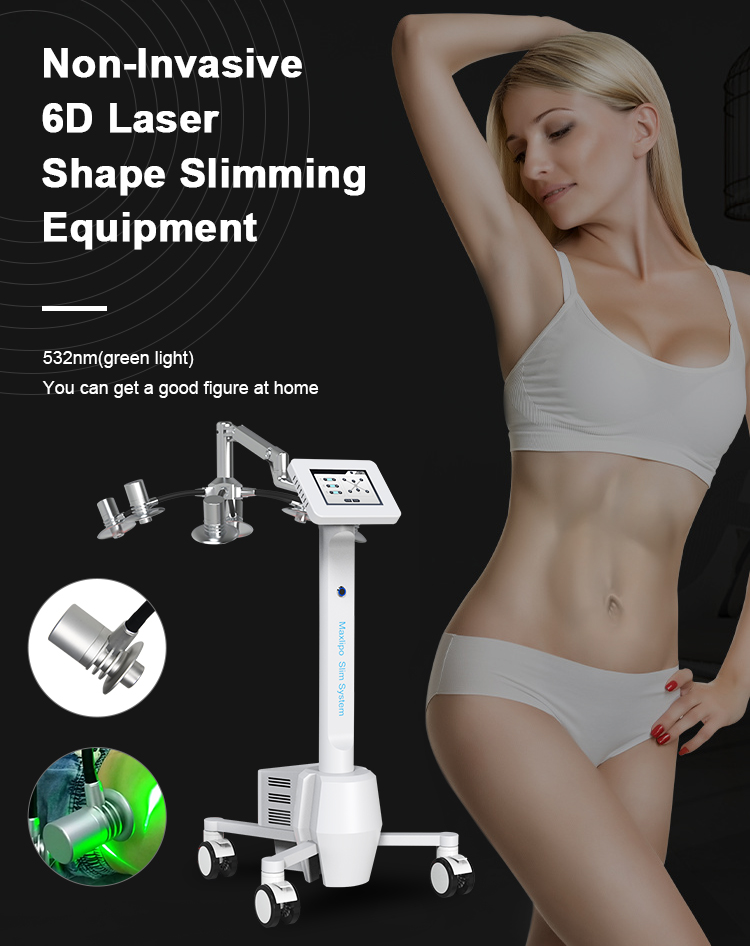 Green Red Wavelength Laser Therapy Machine 6D Slim Lipo Machines