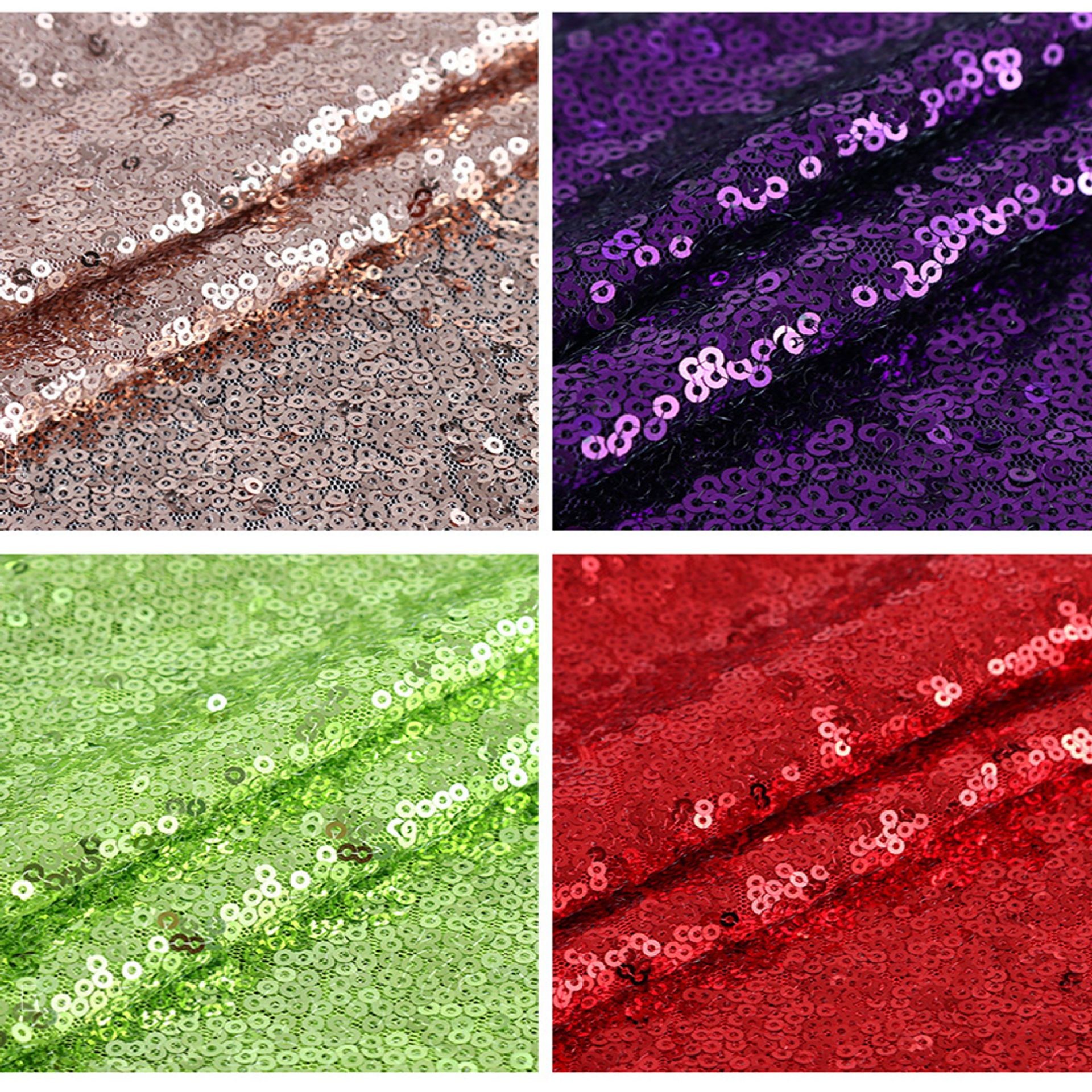 3mm Sequin Fabric in Different Color DIY Decoration Fashion Garment Fabric