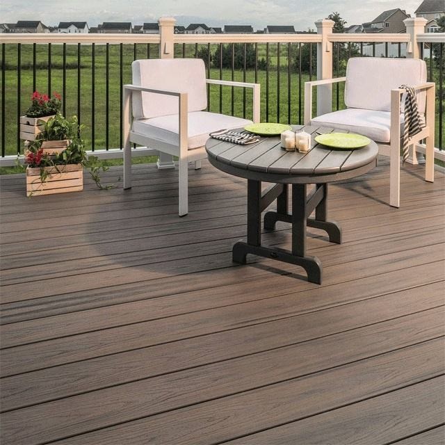 Custom Interlock Wpc outdoor Decking 3D embossing wood grain Composite decking board China Wood Plastic texture Flooring