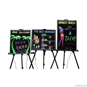 Quality Standing style aluminum frame advertising colorful led writing board wholesale
