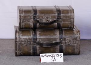 Quality Fully Practical No Hinge Plywood S36 Wooden Suitcases wholesale