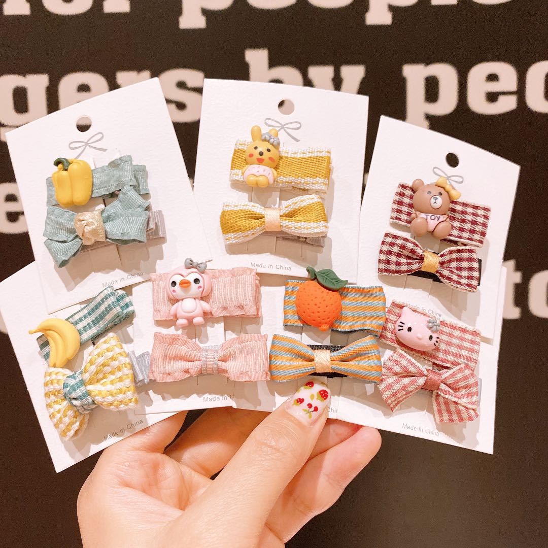 Baby Hairpin Infant Korea Cute Little Virgin Baby Headdress Princess Bow Side Clip Children Hair Accessories