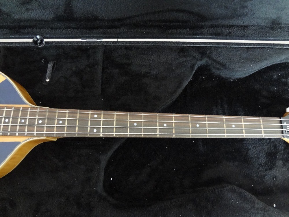 4 string bass guitar Hofner BB2 guitar UK flag on flamed body top Hofner contemporary series