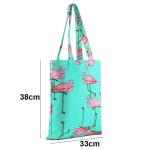Flower Pattern Zipper Printed Shopping Bags For Grocery Stores