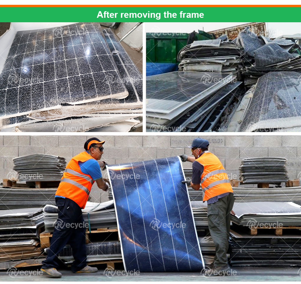 Professional Solar Panel Aluminum Frame Dismantling Machine with 5.5KW Motor Power
