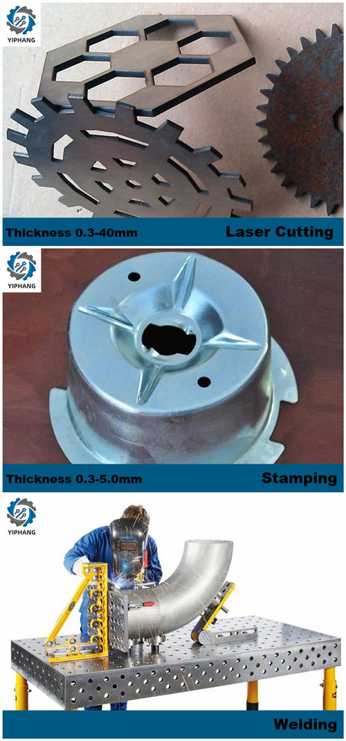 SPCC Port Plate Brackets Custom Sheet Metal Parts Sheet Metal Punching Services 1.5mm