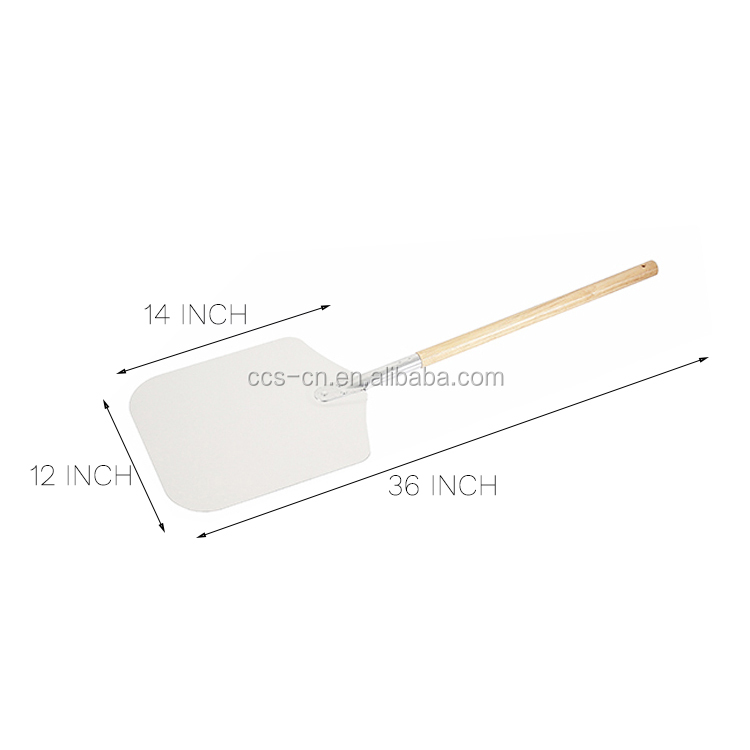 12''*14''*36'' Square Wood Handle Metal Pizza Shovel 91cm Aluminum Pizza Peel