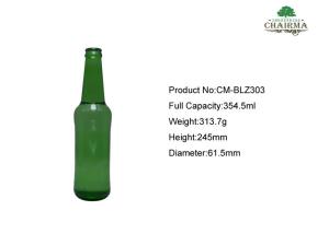 Quality 330ml Emerald green Glass beer bottle wholesale