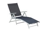 2x2 Textilene Metal Garden Sun Loungers