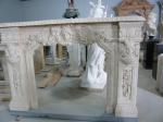 Nature Marble Statue fireplace mantel,China stone carving fireplaces supplier,