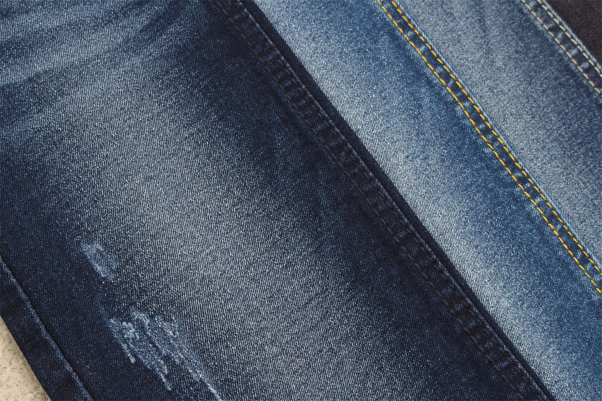 GRS Cotton Polyester Spandex Denim Fabric For Women Medium 9.9 Oz 62/63'' 335 Gsm