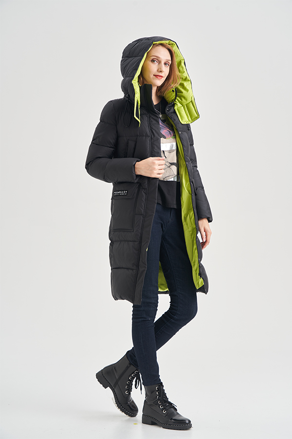 FODARLLOY Ladies Warm Hooded Cotton-Padded Clothes Women Slim Long Down Winter Jackets Women Water Repellent Puffer Coats