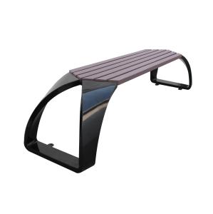 Quality Modern Backless Outdoor Recycled Plastic Benches For Public Garden Landscaping wholesale