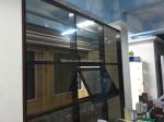Hidden Concealed Frame Aluminum Room Door With Tempered Clear Glass