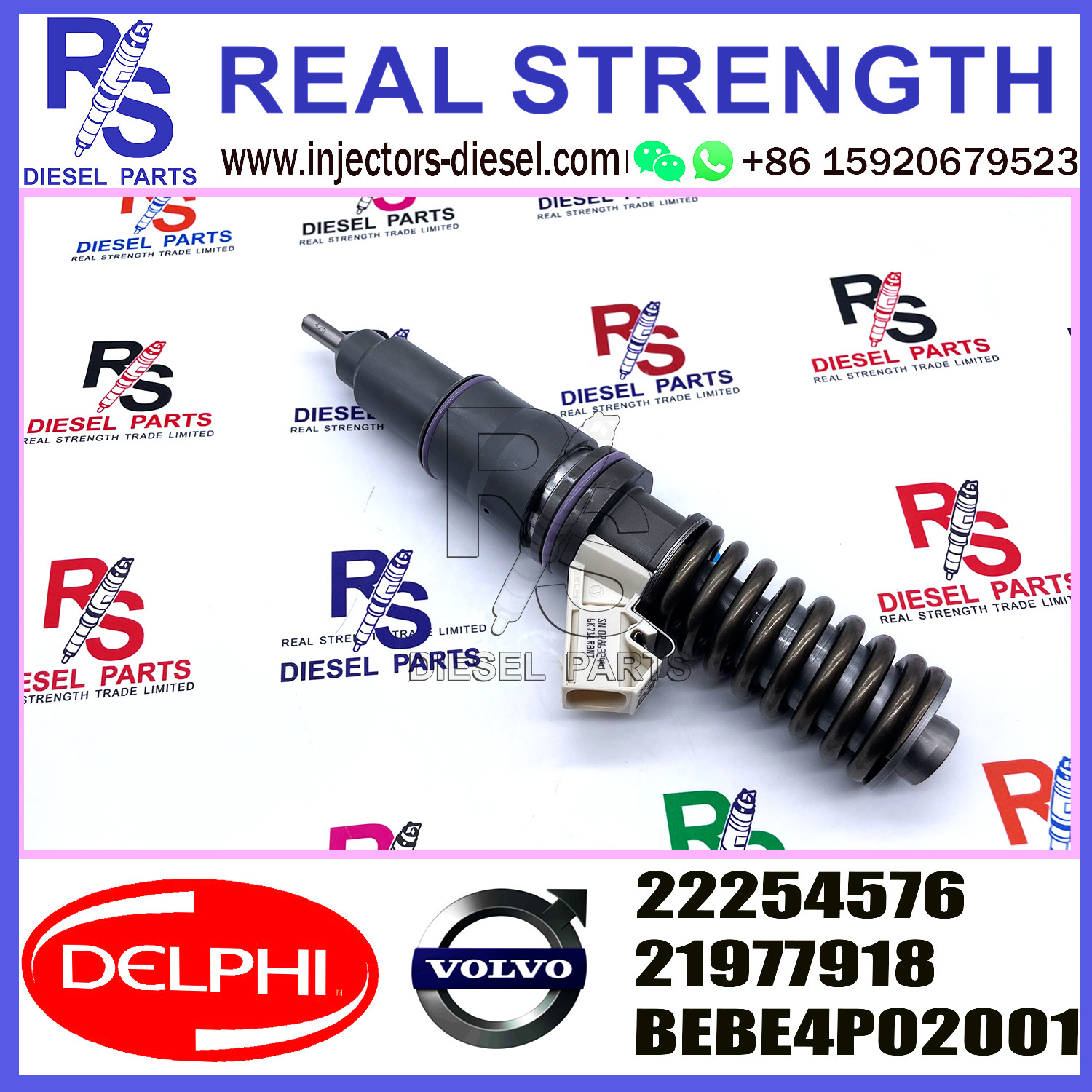 DELPHI 4pin injector BEBE4P02001 BEBE4P03 Diesel pump Injector V-O-L-V 22254576 E3.27 for V-O-L-V MD13 EURO 6