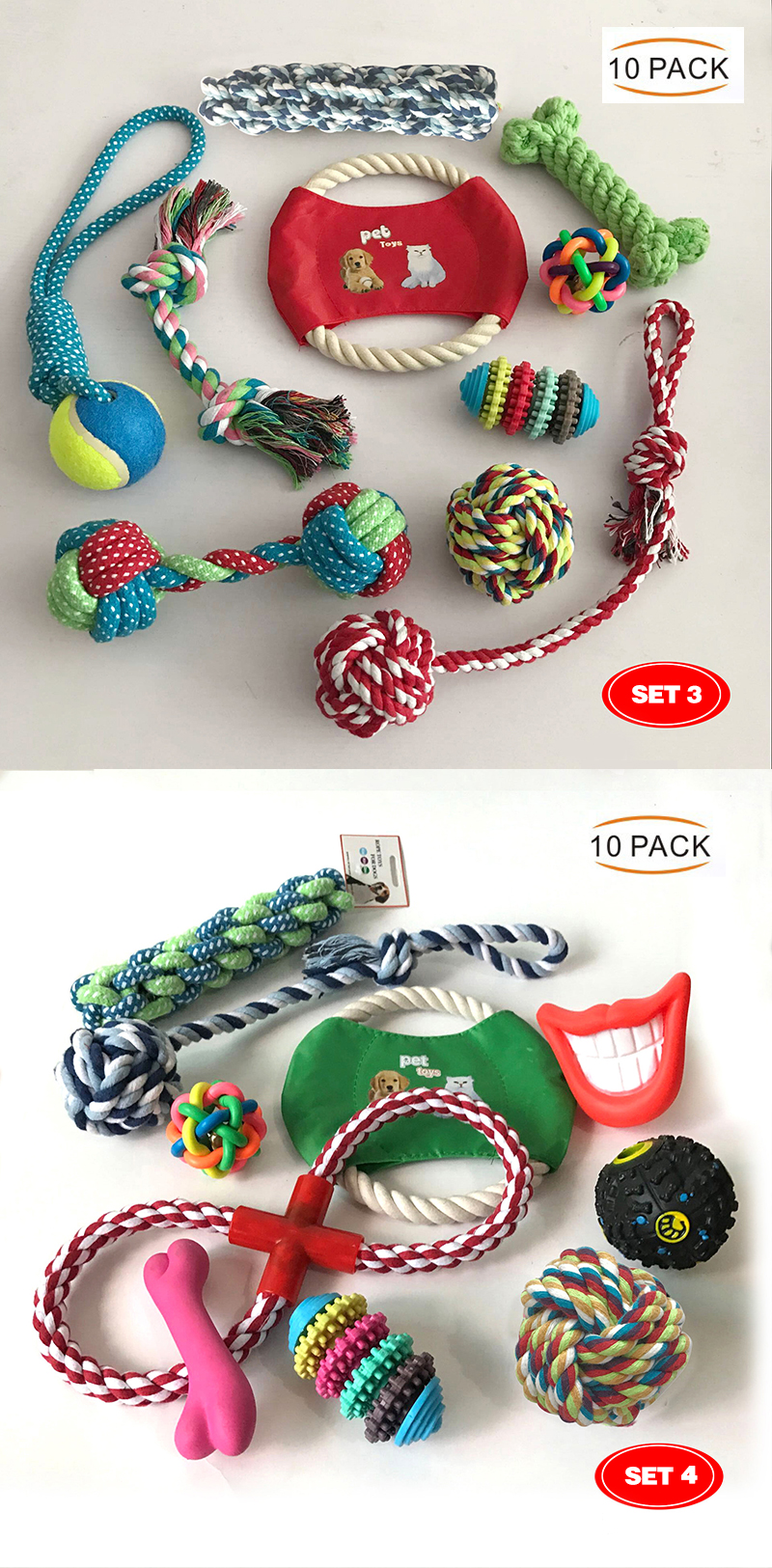 OEM ODM Cotton Indestructible Dog Rope Toys For Aggressive Chewers